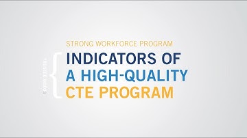 Indicators of a High Quality CTE Program