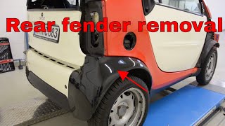 How to remove the rear fender Smart Fortwo screenshot 5
