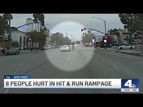 Suspected carjacker hits 8 pedestrians during car chase in LA