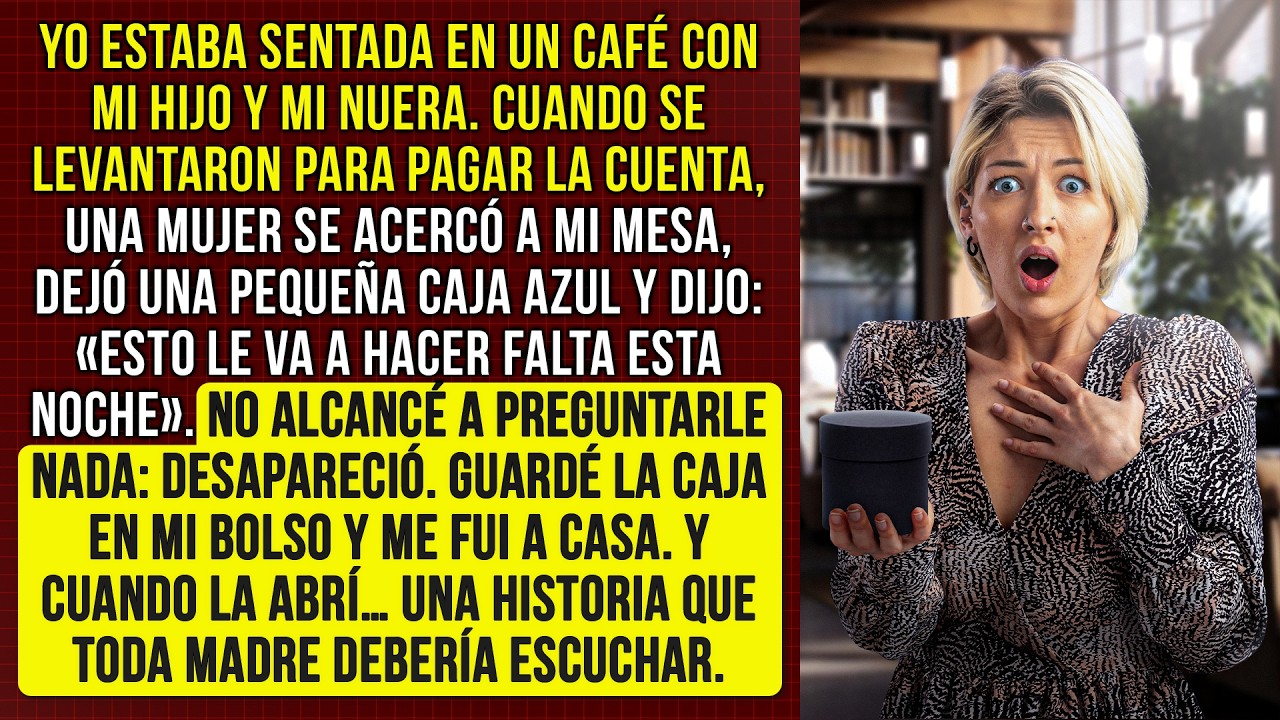 En un café, una desconocida me dejó una caja: «La necesitarás esta noche». De madrugada lo entendí…