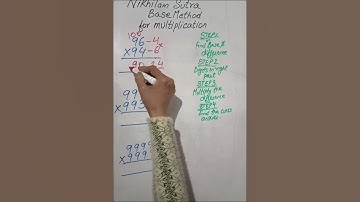 Vedic Maths base method Nikhilam Sutra for multiplication