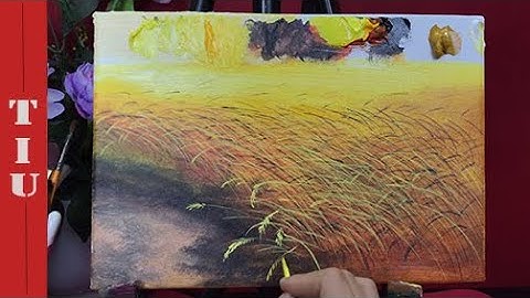 Hướng dẫn vẽ cánh đồng lúa chín- TiuArt