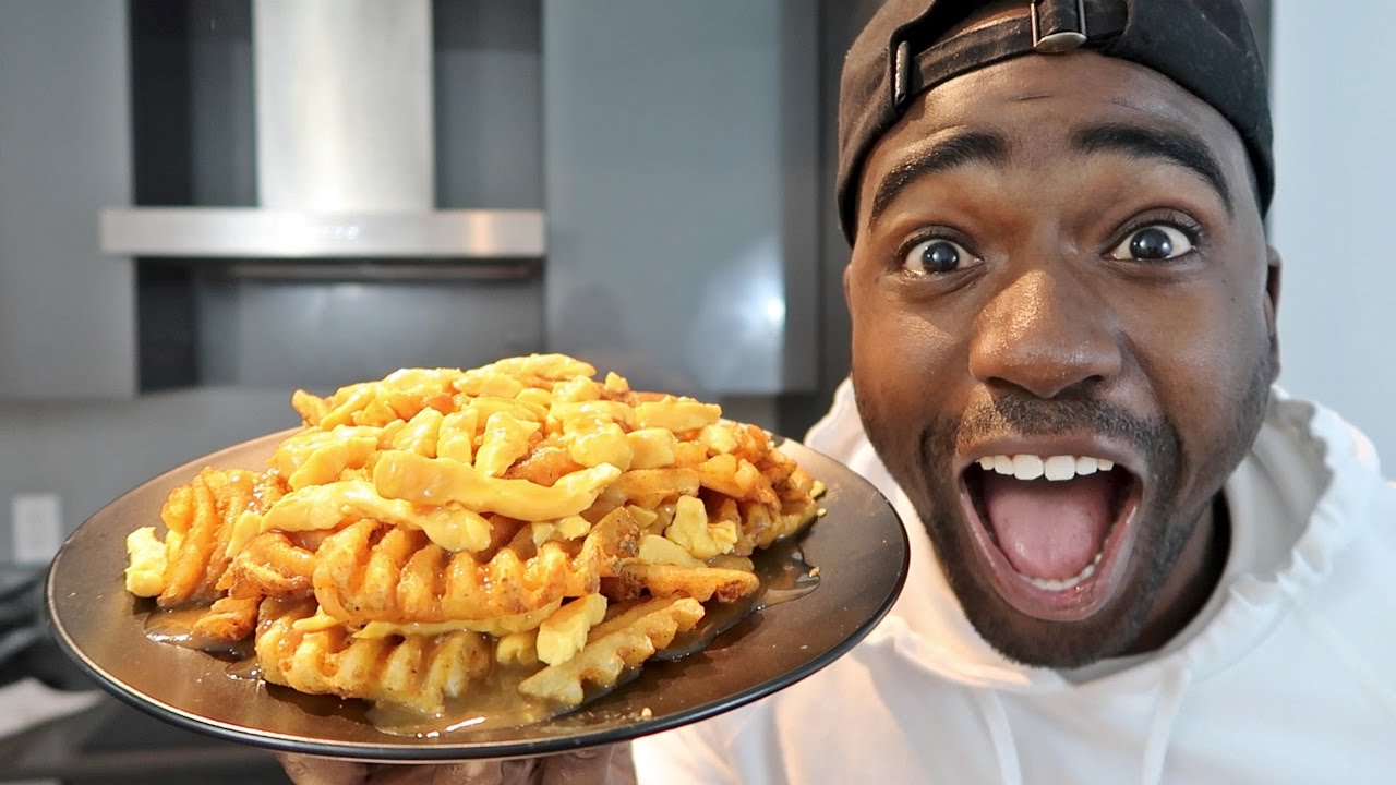 DIY WAFFLE FRY POUTINE! YouTube