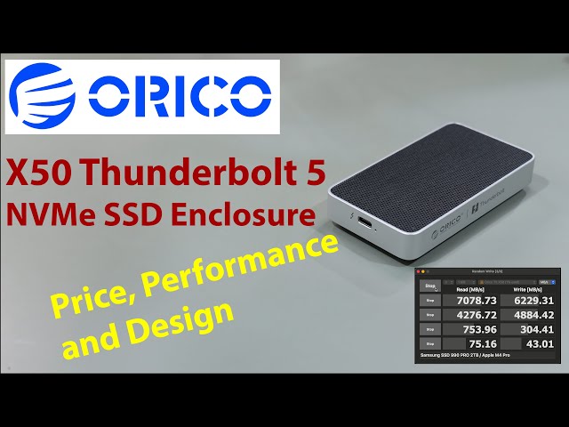 Orico X50 Thunderbolt 5 NVMe SSD Enclosure Review - YouTube