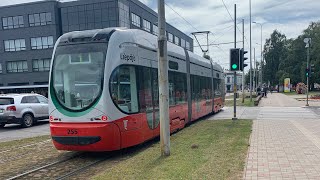 Riding tram in Liepāja from Mirdzas Ķempes Iela to Brīvības iela | Liepāja, Latvia