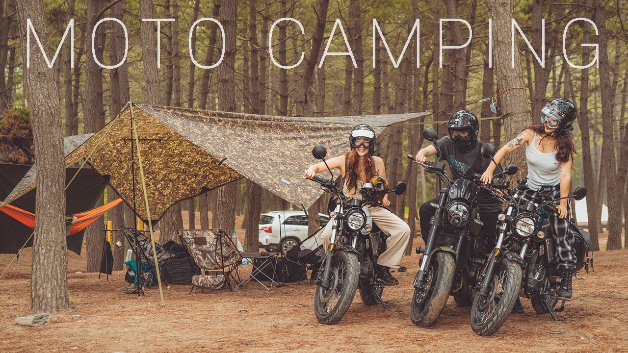 여자 셋, 우중 모토캠핑🏍️(with. 도란코, 밍가) I 부캐너125 & 베넬리레온치노 I 해먹캠핑 I 디디해먹 I 루엣비든해먹 I 석갱이오토캠핑장