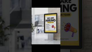 we are hiring poster design using canva #canva #shorts