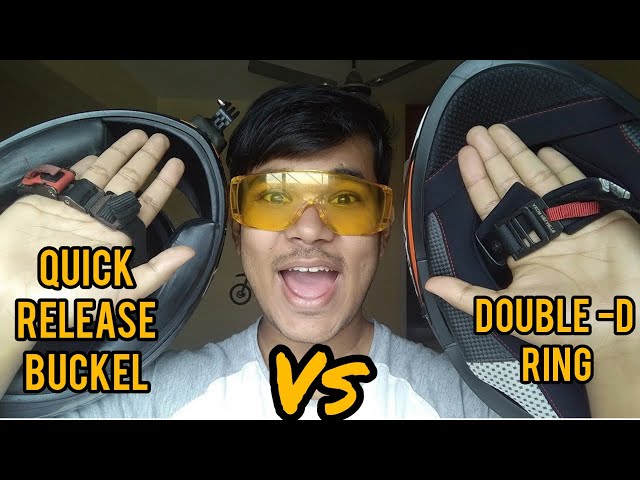 double d-ring versus clasp motorcycle helmet JAKTK Double-D to Quick-Release Buckle DOUBLE D-RING HELMET VS QUICK