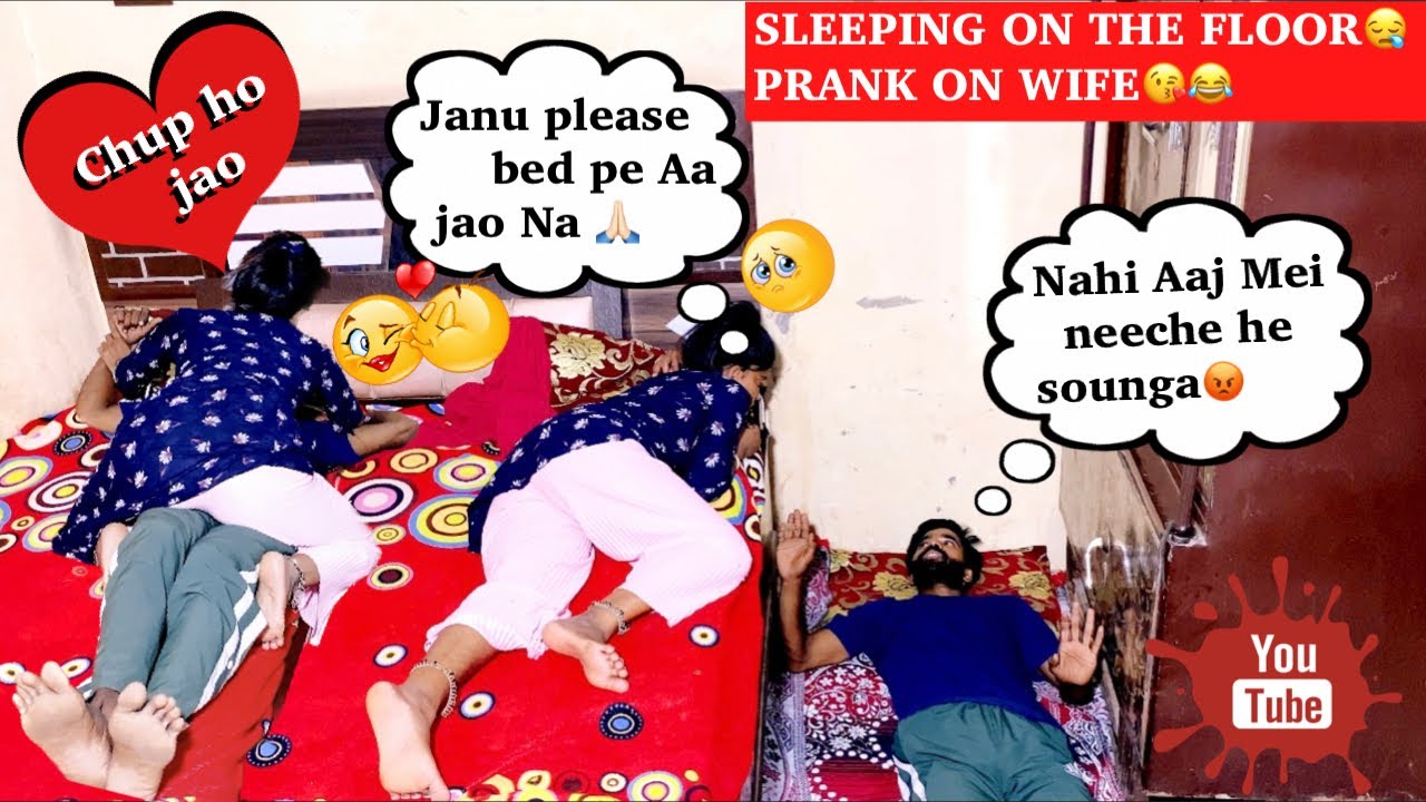 Sleeping On The Couch Prank On Wife*Cute reaction*😍 || #prank On wife || chandaniravisinghvlog
