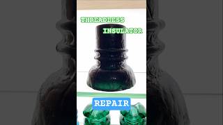 How I Repaired My Threadless Insulator! #insulator #glass #repair #howto #antique #restoration