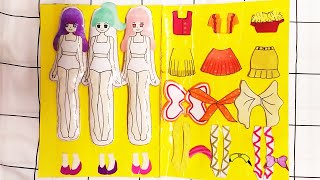 (PAPER DIY) HOW TO MAKE PAPER DOLL BOOK/ MOON PRINCESS FAIRY DRESS EDITION