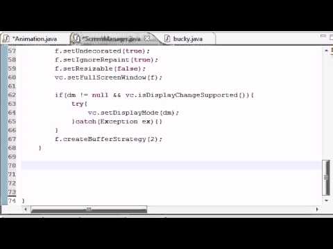 Java Game Development   17    Full Screen with Buffer Strategy