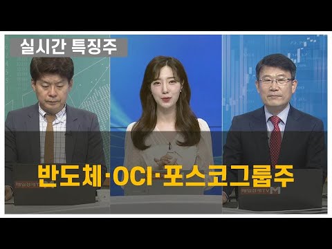 실시간 특징주 반도체 OCI 포스코그룹주 김민수 레몬리서치 대표 임순재 루크투자연구소 대표 대표 