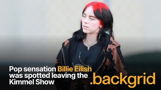 Billie Eilish greets fans at Jimmy Kimmel Live! in Hollywood, CA