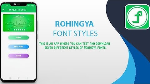 How to use Rohingya font styles app