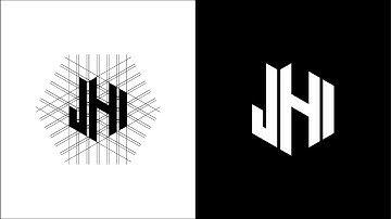how to do J H grid logo design adobe illustrator