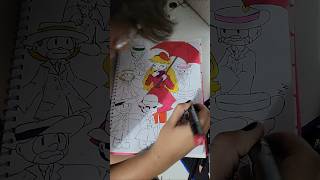 coloreando un trabajo de animación #elpersonajedelasemana