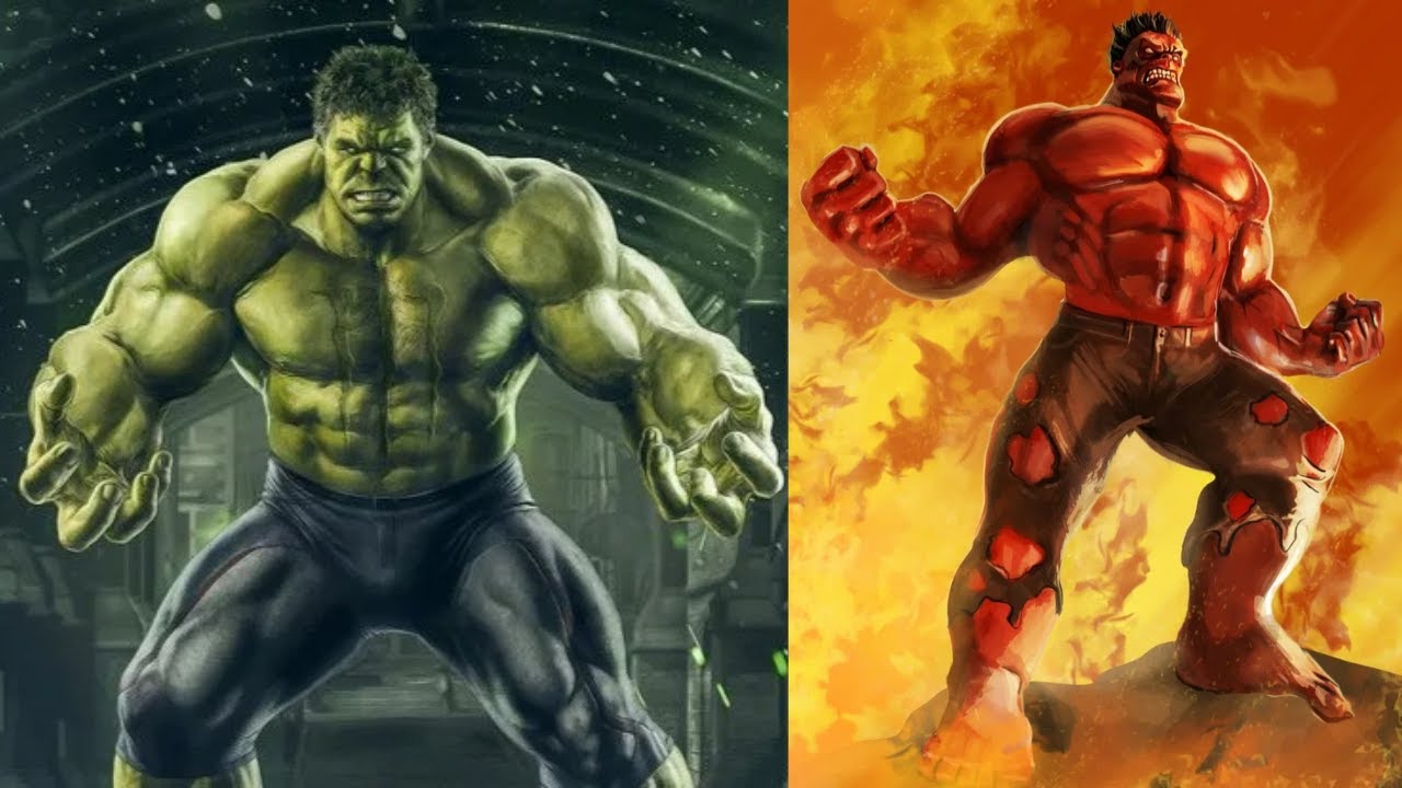 GREEN HULK vs RED HULK horror fight #hulk - YouTube