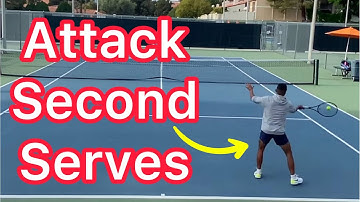 How To Attack A Weak Second Serve (Tennis Singles Strategy & Footwork)