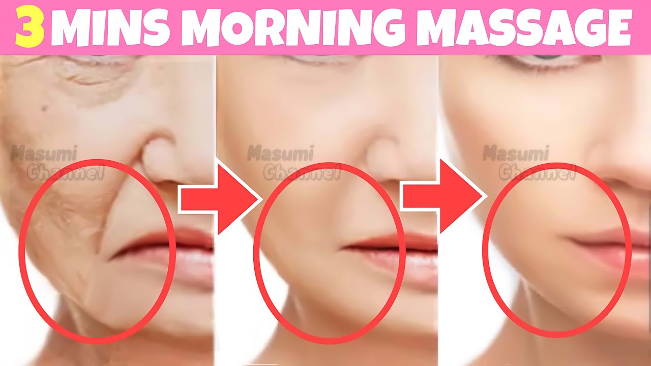 3Mins Full Face Lifting Massage You Must Do Every Morning! Anti-Aging ...