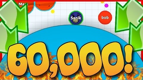 "60,000 NEW MASS HIGHSCORE!" - AGARIO BIGGEST CELL SCORE EVER! NEW AGARIO RECORD!?