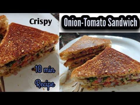 Onion-Tomato Sandwich  Recipe| Veg Special Sandwich on Tawa | 10 min Sandwich 🥪