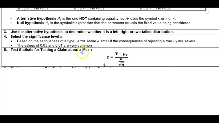Math 14 8.3 Testing a Claim About a Mean with σ IS known