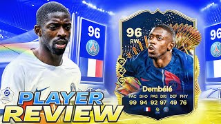 🔥96 TOTS DEMBELE PLAYER REVIEW - EA FC 24 ULTIMATE TEAM