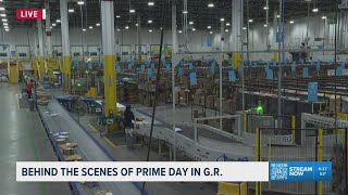 A look inside an Amazon facility during Prime Day
