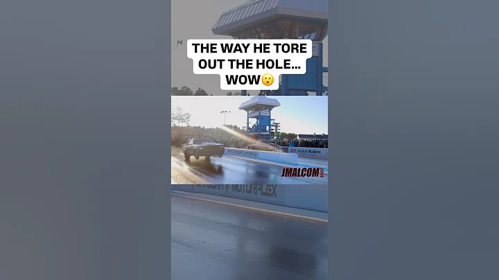 He sprayed at least a 450+ shot of nitrous to this chevy Malibu the way it launched