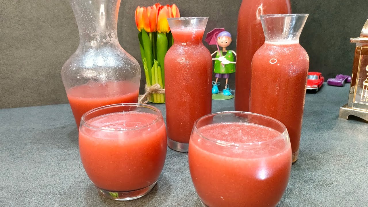 هاذ المشروب المنعش لازم يكون حاضر في كل مائدة😍عصير برتقال فراولة و نعناع مع كل أسرار نجاحه والبنة 👌