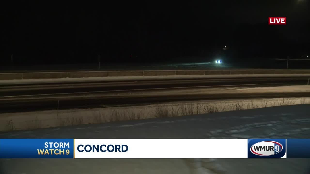 Snow making for slick road conditions across New Hampshire - YouTube