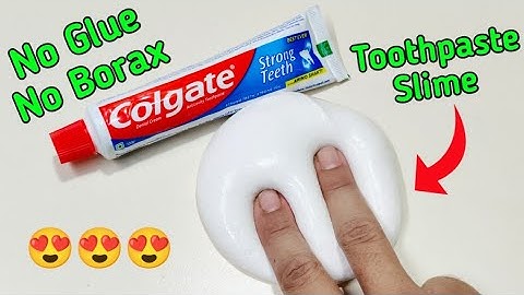 No Glue Toothpaste Slime ASMR l How to make slime with toothpaste l How to make slime without glue