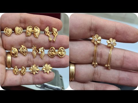 starting 2gm gold earrings collection #goldearingsdesigns | Earrings  collection, Gold earrings, Gold