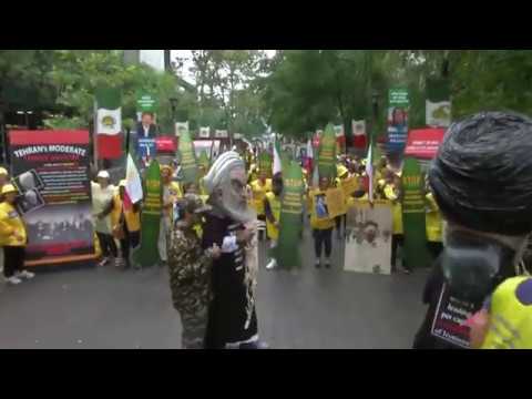 Rally of Iranian American community in front of UN, “Rouhani is not representing Iranian people”