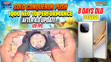 SOLO RANK PUSH WITH IQOO NEO 10 120 FPS PERFORMENCE TEST  #soloconquerorrankpush #vpsinghgaming h