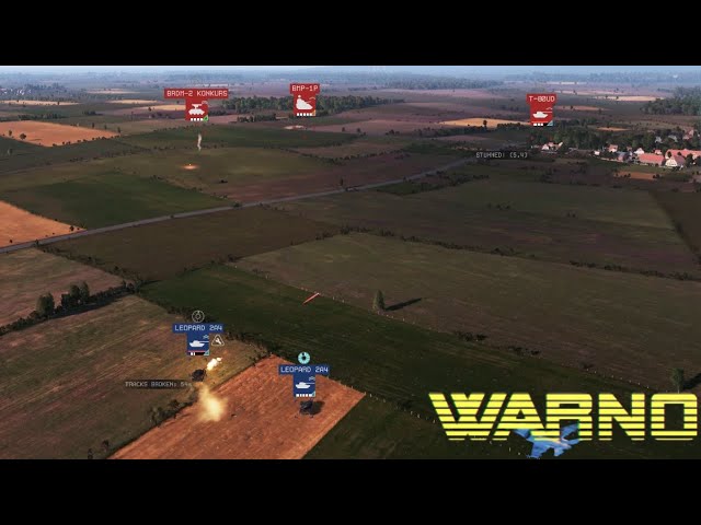 Two Leopard 2 engaging T-80u and taking multiple ATGMS | WARNO Gameplay | WARNO class=