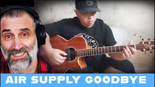 Alip ba ta Air Supply - Goodbye (fingerstyle cover) reaction