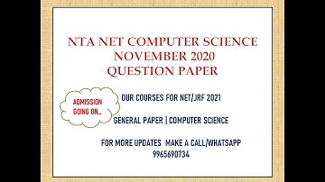 UGC NET Computer Science | Question Paper 2020 | if algorithm A and another algorithm B take log2 n