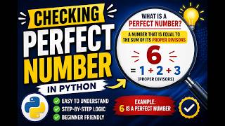 Perfect Number Check | Python Interview Questions -4