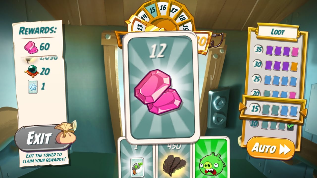 Angry birds 2 tower of fortune 4 runs using 70
