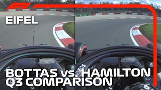 Bottas and Hamilton Qualifying Laps Compared | 2020 Eifel Grand Prix