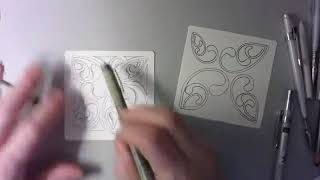 Mooka (Zentangle® Pattern) drawn by Kelly Barone, CZT