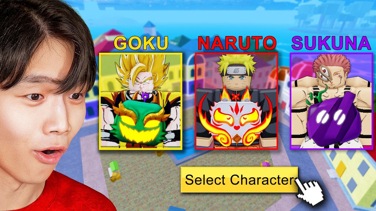 Blox Fruits But Anime Characters Decide My Powers