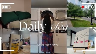 Living Alone Diaries | Life in USA | Cooking & Laundry | Food Pantry Visit | Life of an Introvert