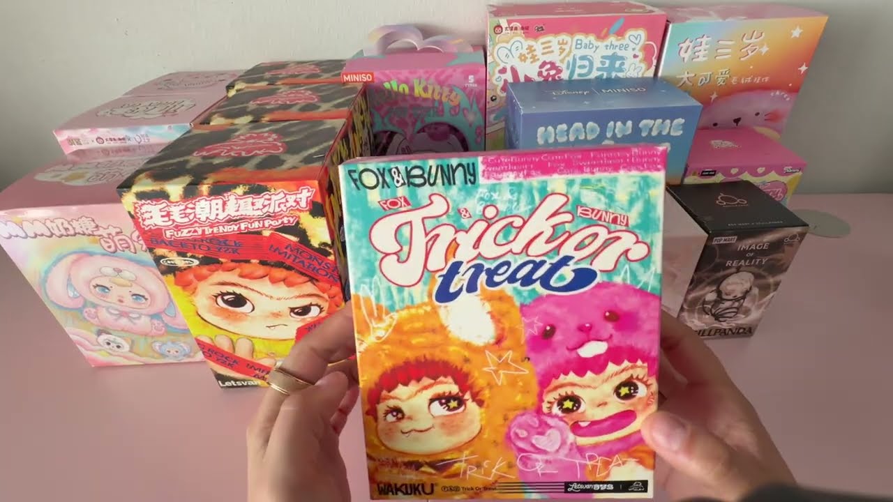 26 minutes of ASMR Miniso,  PopMart mystery surprise blind box Unboxing Satisfying Sounds NoTalking