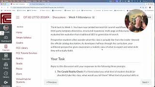 Information CIT82FA26  - Week 9 Attendance News