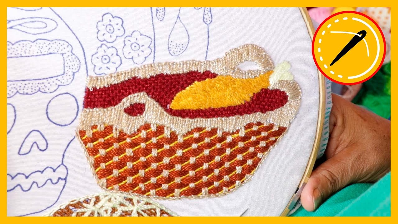 Bordados Faciles #151 🙋‍♀️ | 🍂 ¿Como bordar una CAZUELA?