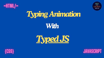 Typing Text Animation with TypedJS💻🔥| HTML, CSS and JavaScript with TypedJs | Typing text animation