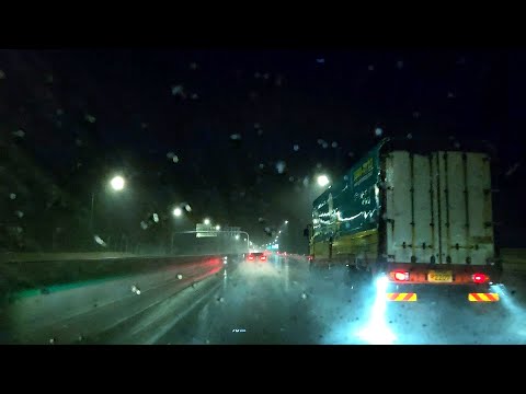 [4K] Peaceful Rain Driving for Busan. 비가 쏟아지는 밤, 부산가는 차안에서 평화롭게 듣는 빗소리 ASMR